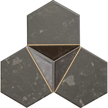 Tubadzin M-Scoria Black 16,5x19,2 cm mozaik csempe