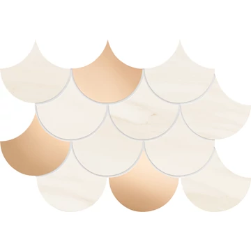 Tubadzin M-Scoria White 16,5x19,2 cm mozaik csempe