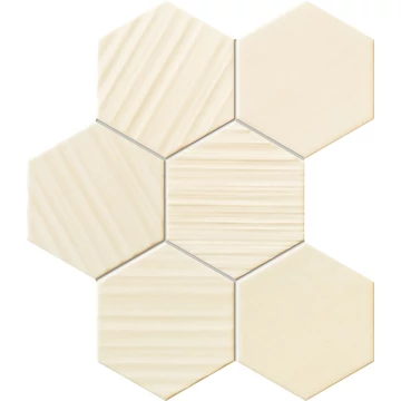 Tubadzin Vertica Hex Ivory 25,8x32,8 cm mozaik csempe