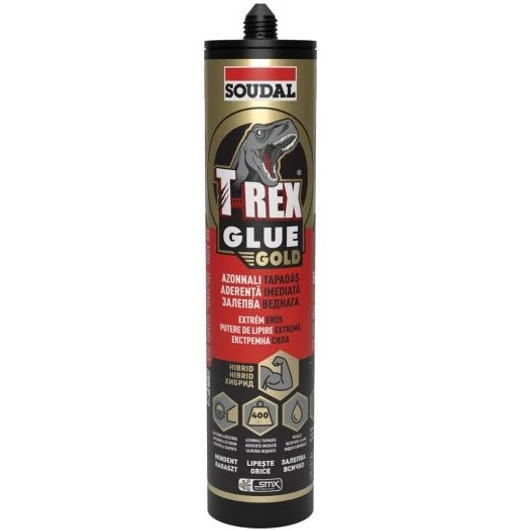 SOUDAL T-REX GLUE EXTREME POWER GOLD  szerelőragasztó 290ml