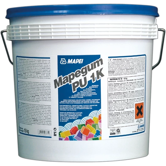 Mapei MAPEGUM PU 1K Egykomponensű flexibilis poliuretán vízszigetelő fólia 15 KG