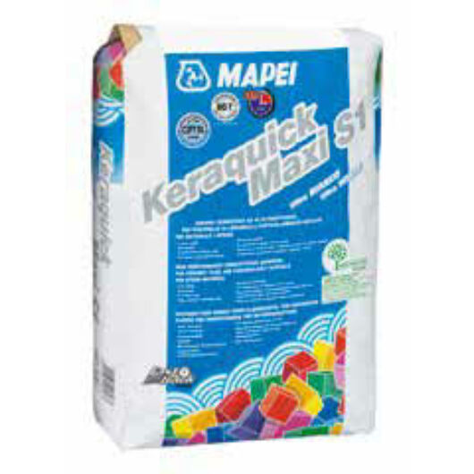 Mapei KERAQUICK Maxi S1 cementkötésű ragasztóhabarcs FEHÉR 23 KG